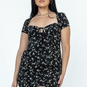 Centennial Mini Dress Black Floral