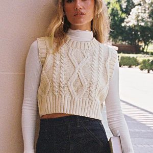 Carey Sweater Vest Beige