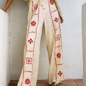 Grazia Pants Cream / Red