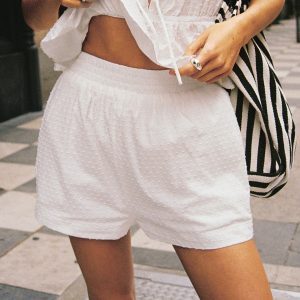 Dobby Shorts White