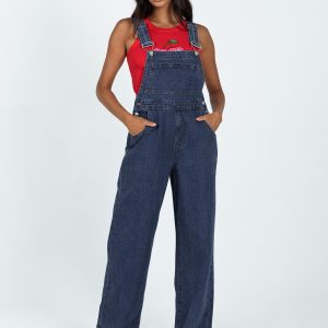 Kacey Long Overalls Mid Blue