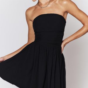 Rashida Strapless Mini Dress Black