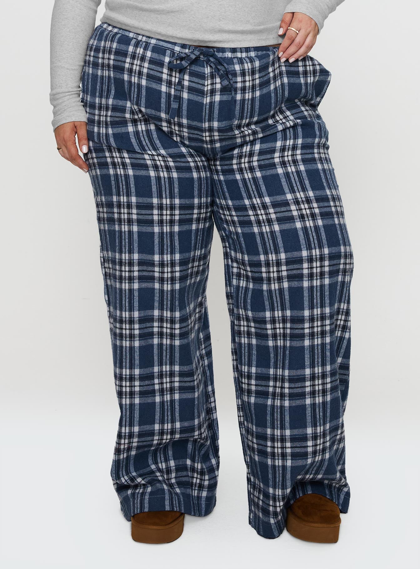 In The Morning Sleep Pant Blue Check Curve - Image 2