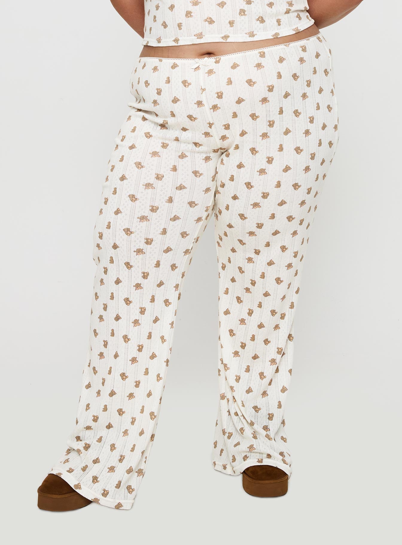 Sleepytea Pointelle Sleep Pant Multi Curve - Image 2