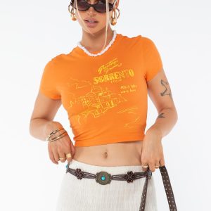See You In Sorrento Graphic Tee Orange