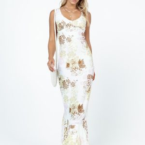 Cisco Maxi Dress White Multi