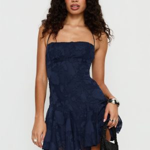 Delamere Mini Dress Navy Burnout