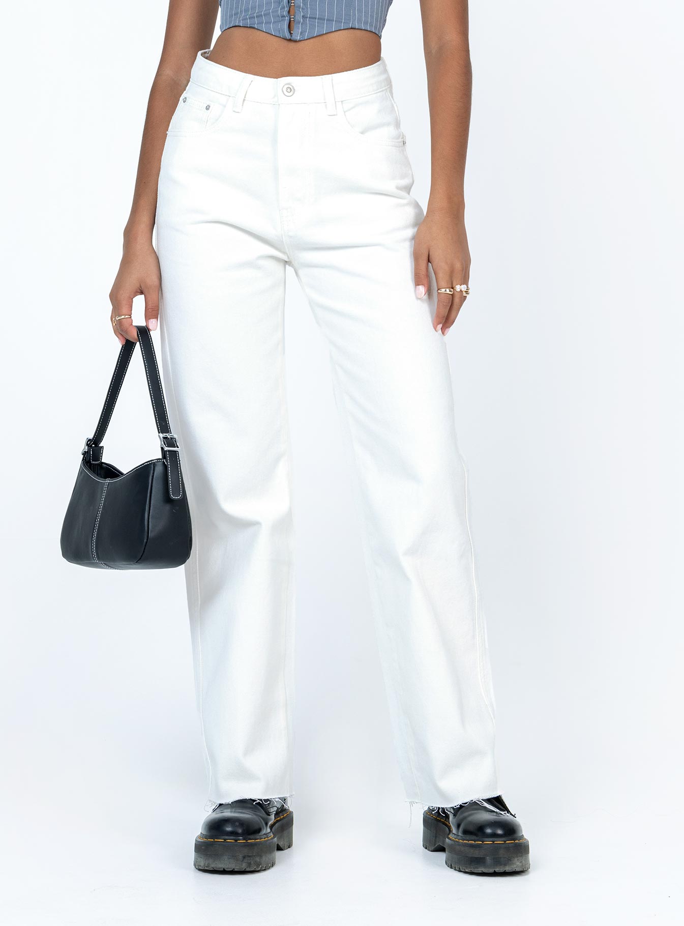 Shanelle Straight Leg Jean White - Image 2