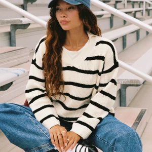 Forte Knit Sweater Black / Cream