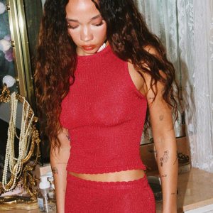 Hugs & Kisses Knit Top Red