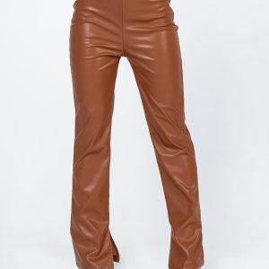 Perama PU Pants Brown