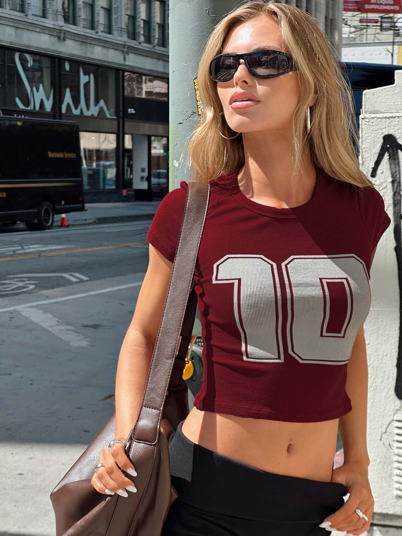 Baseline Rib Tee One Zero Red - Image 8