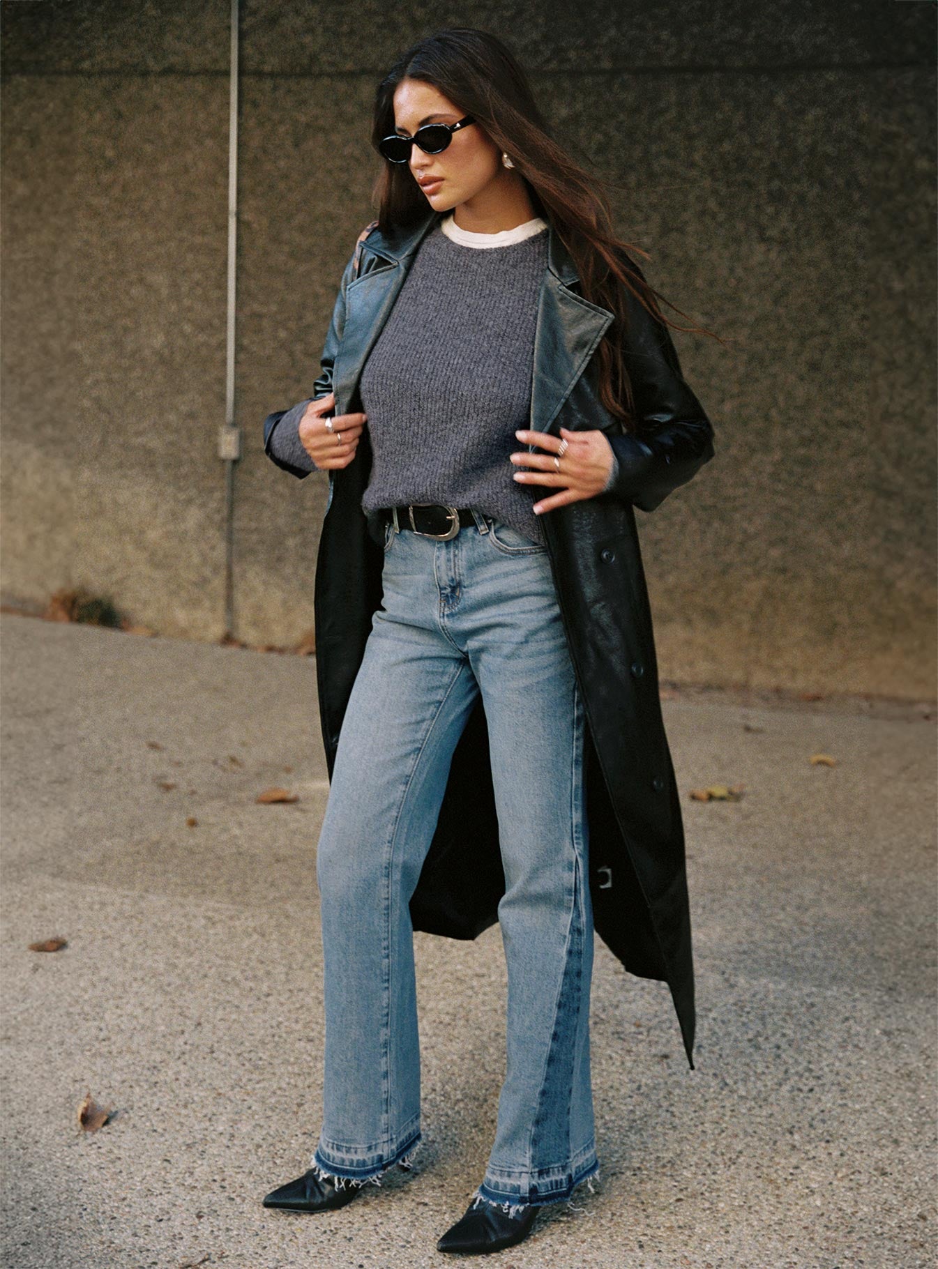 Farleigh High Rise Flared Jeans Blue