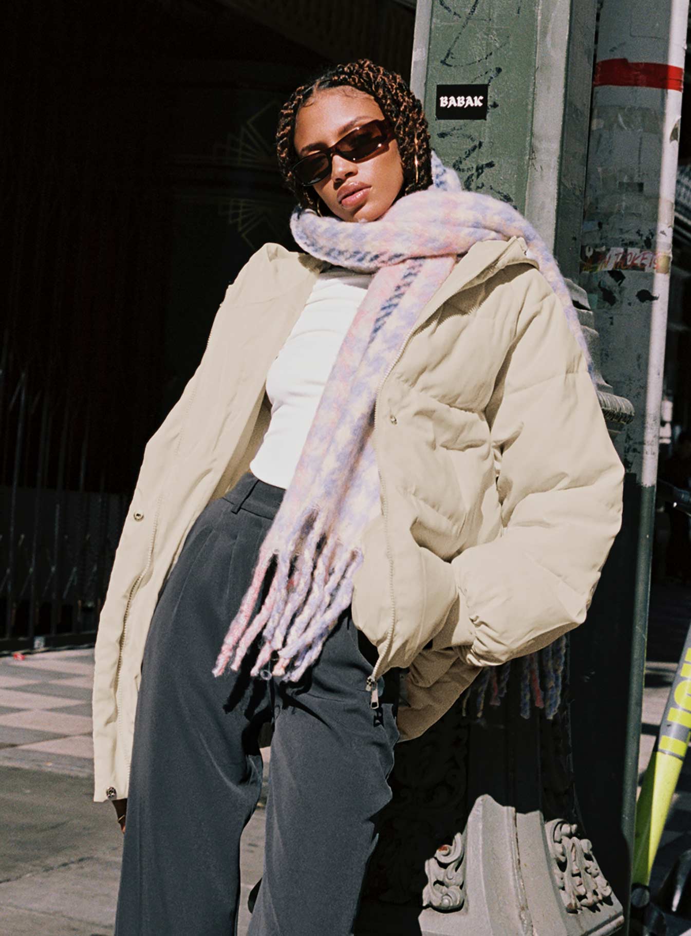 Samira Puffer Jacket Off White - Image 8