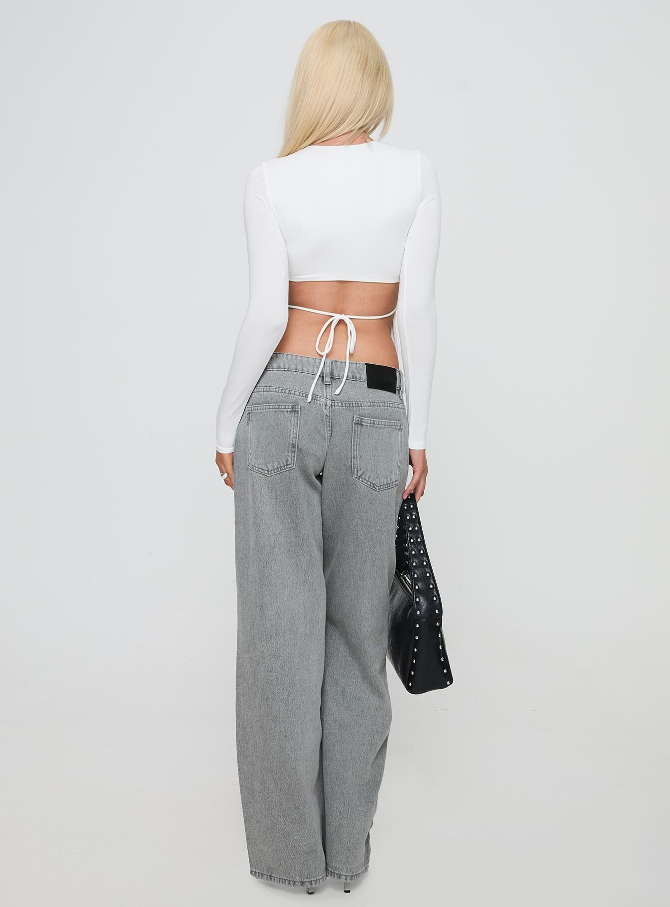 Ellanor Low Rise Straight Leg Jean Washed Grey - Image 5