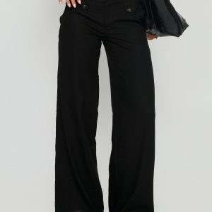 Pedra Wide Leg Pant Black