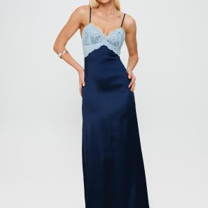 Better Than Words Lace Maxi Dress Navy