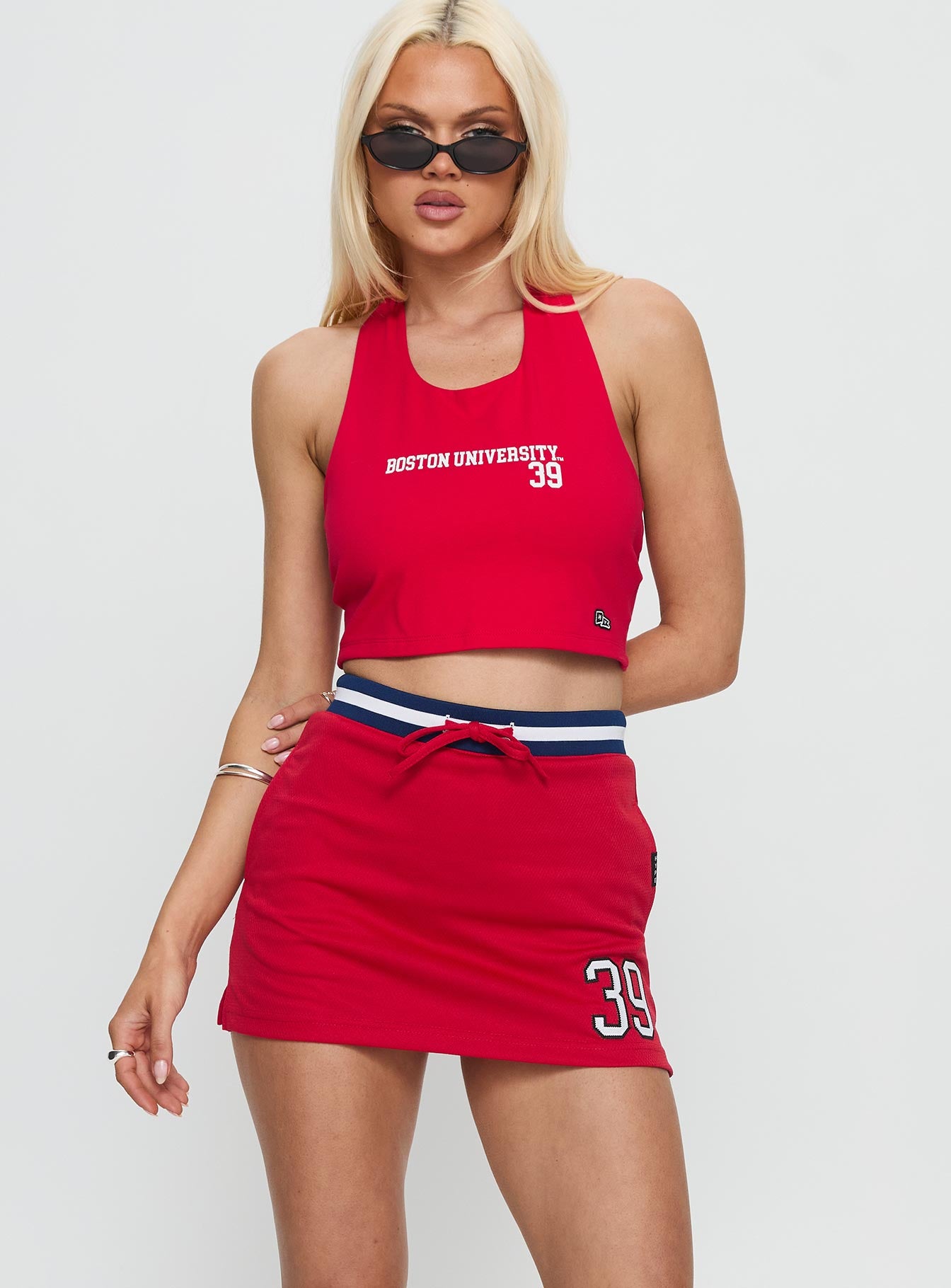 Boston University Basketball Skirt Red - Image 2
