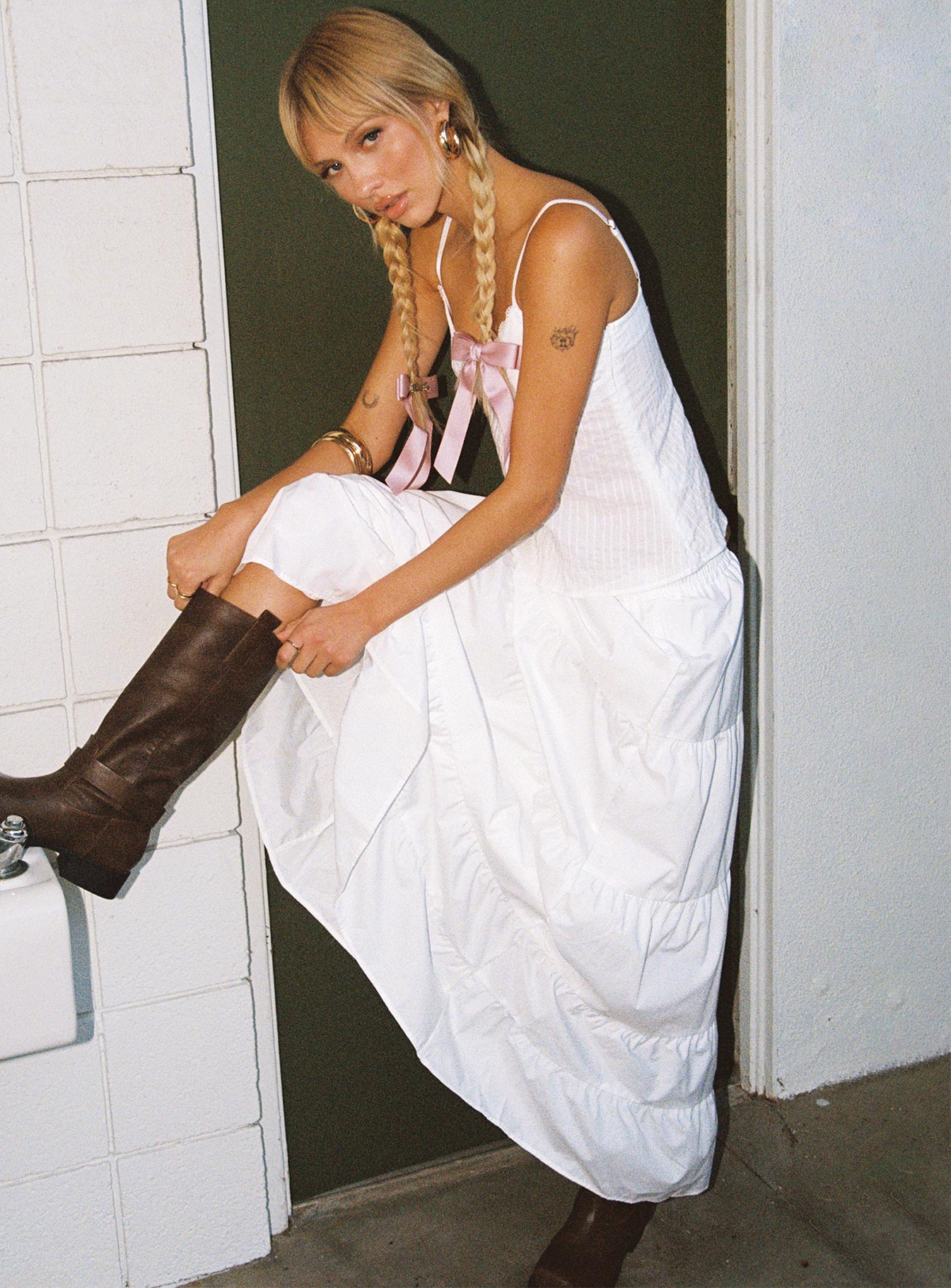 Garden Party Maxi Skirt White - Image 2