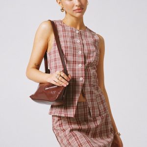 Theodosia Top Red Check