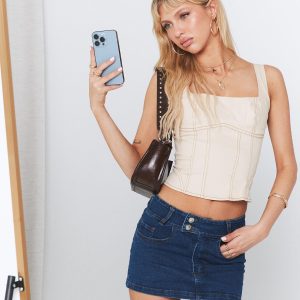 Daphnie Denim Mini Skirt Denim