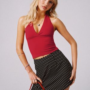 Selby Mini Skirt Black Polka Dot