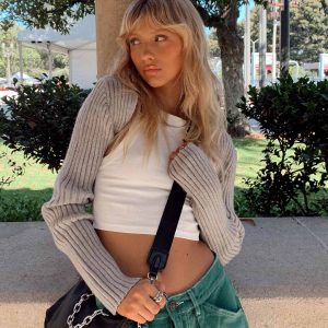 Aytan Bolero Sweater Grey