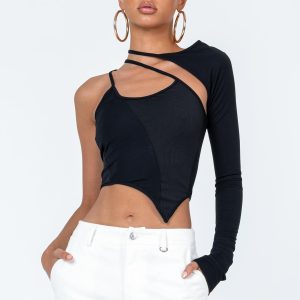 Ashbury Long Sleeve Top Black