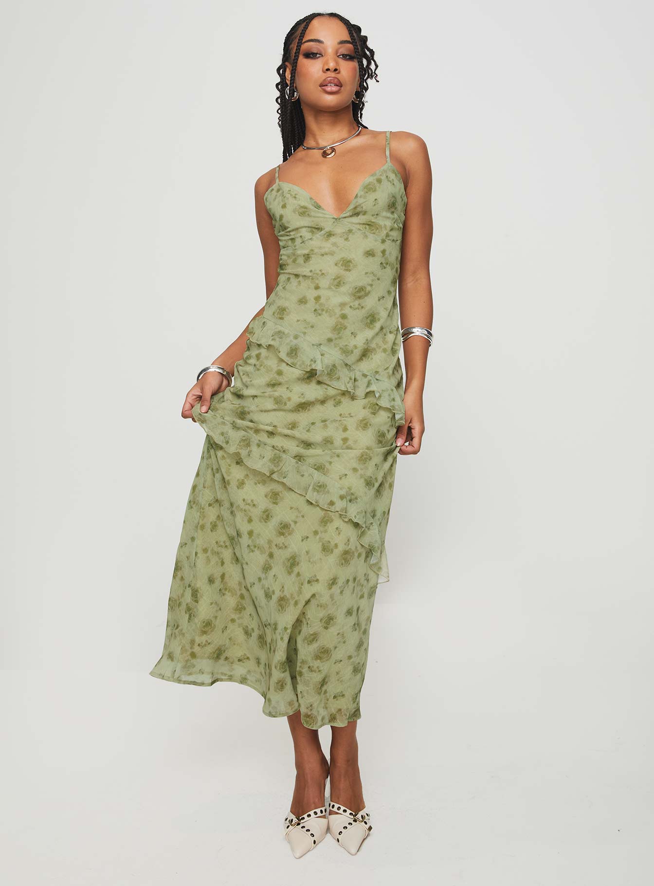 Teffoli Maxi Dress Green - Image 2