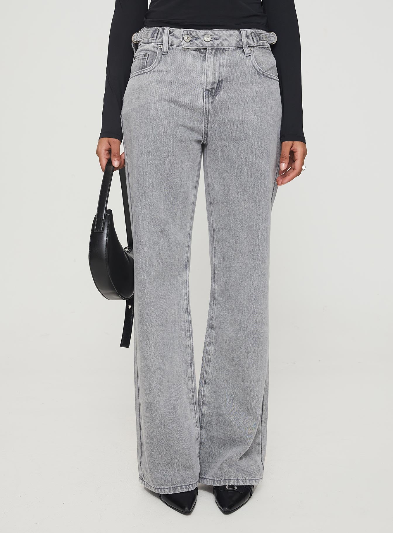 Scheana Low Rise Jeans Steel Grey - Image 2