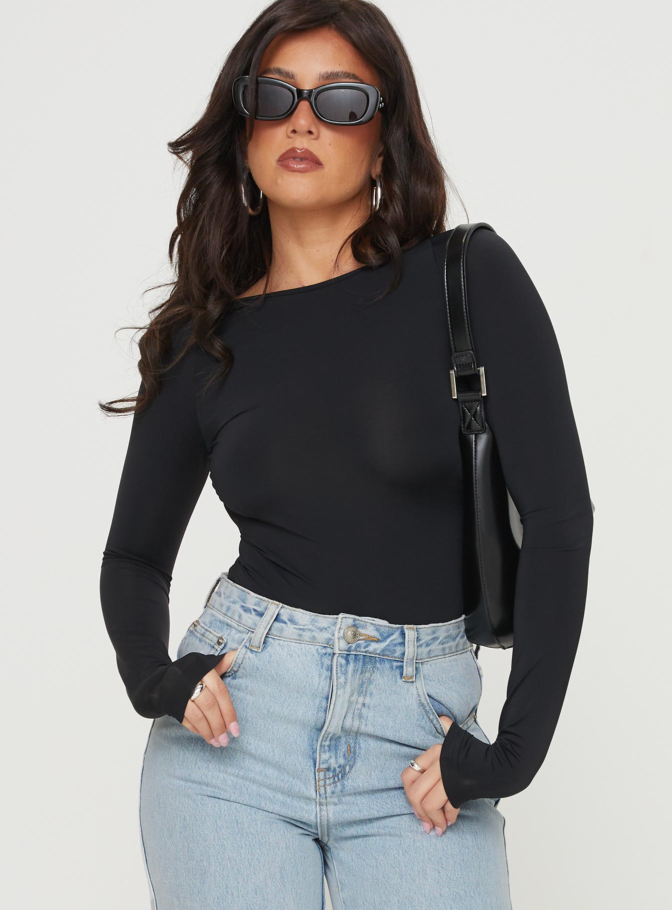 Gatewood Long Sleeve Bodysuit Black Petite - Image 2