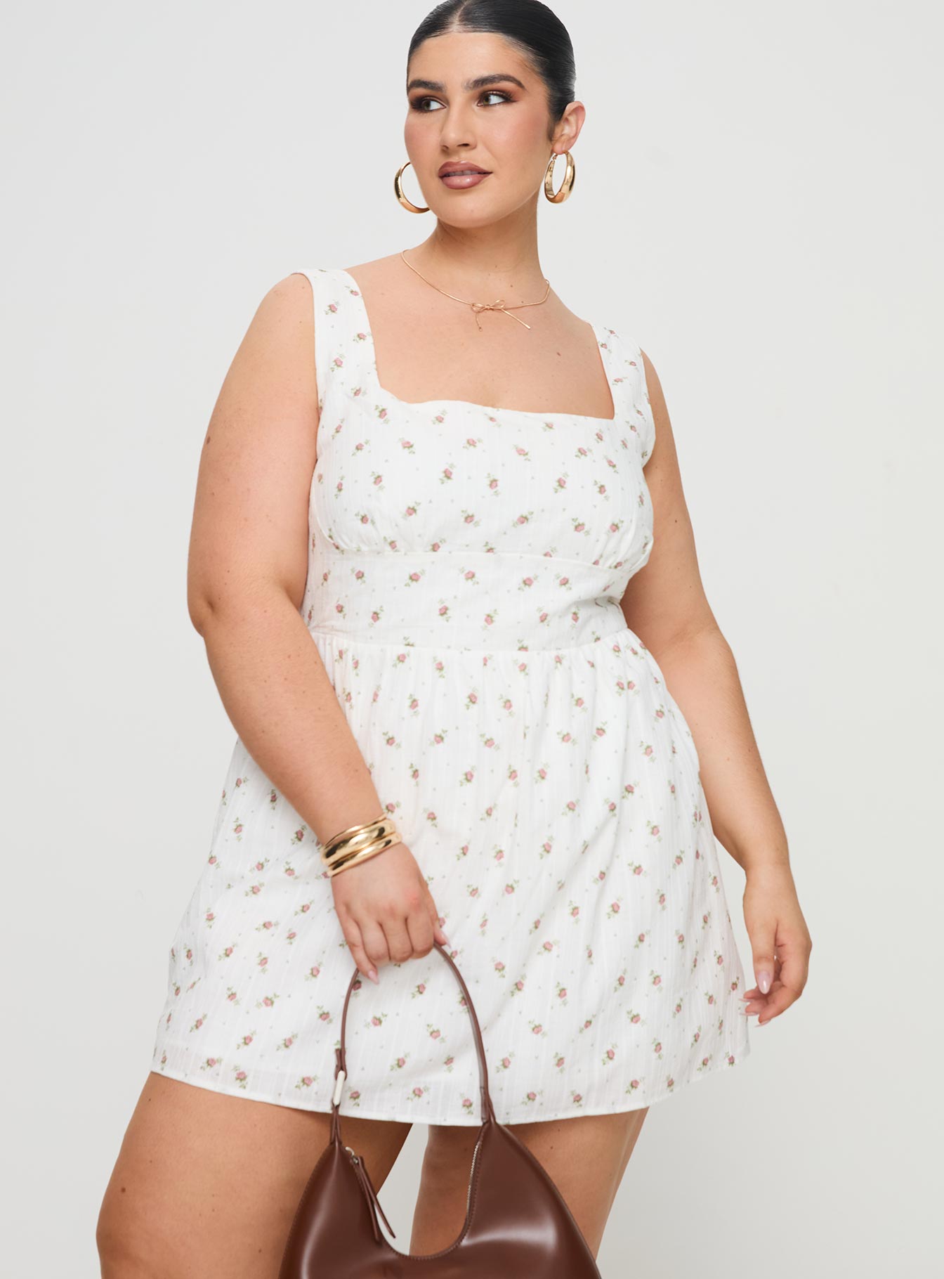 Samana Mini Dress White Curve - Image 2