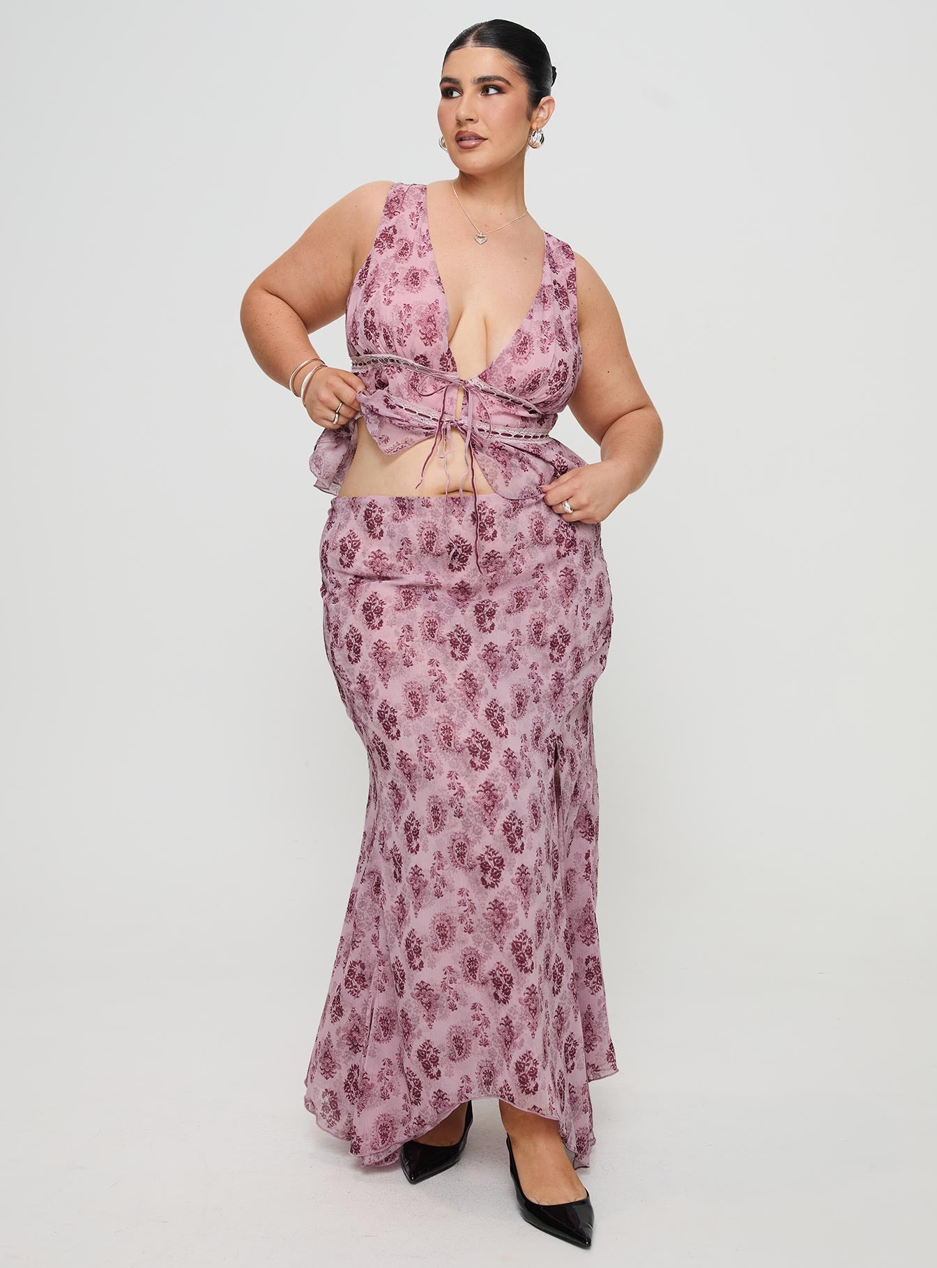 Nikolise Maxi Skirt Purple Curve - Image 2