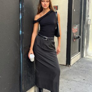 Raquel Maxi Skirt Slate