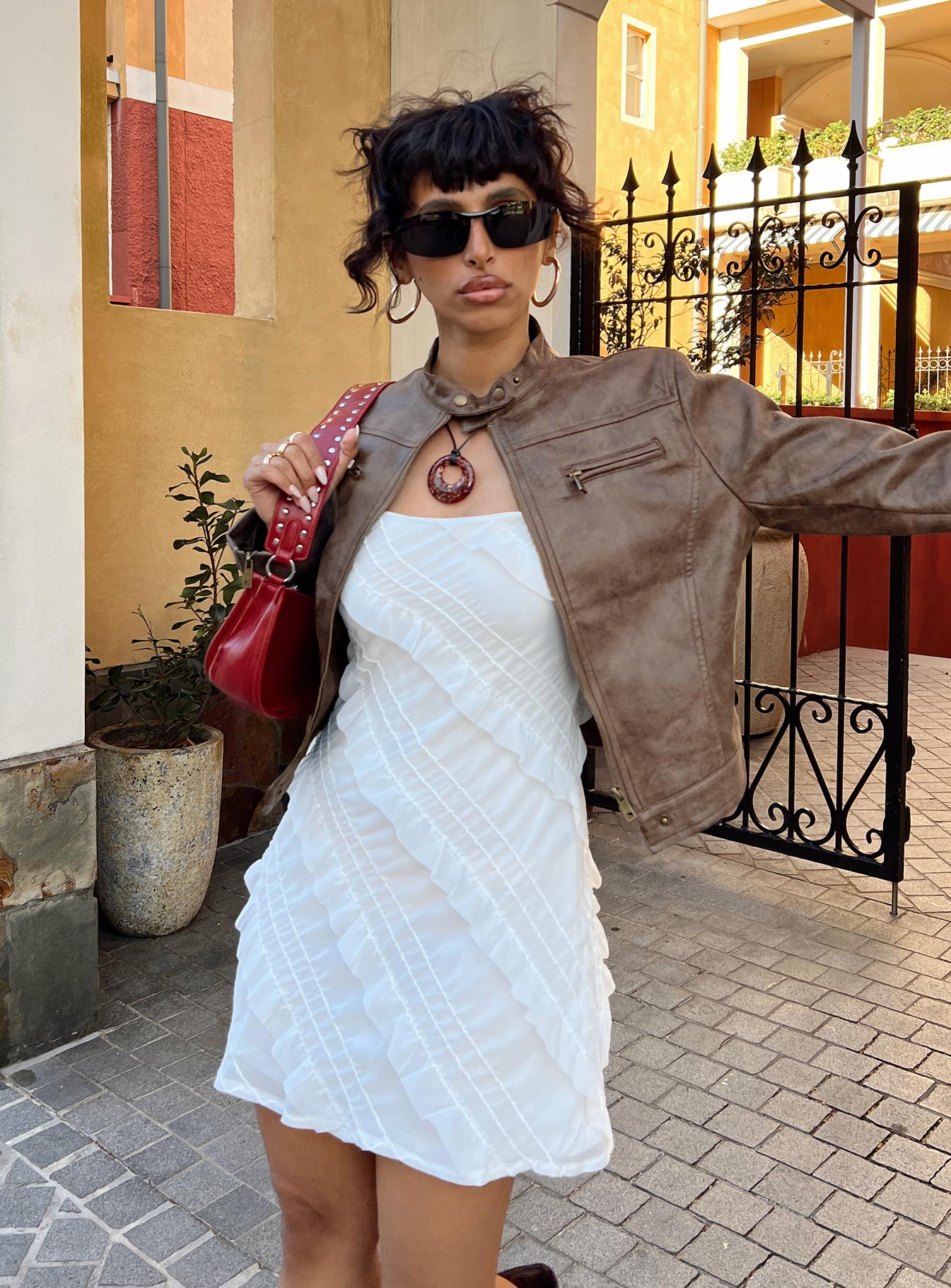 Lars Strapless Mini Dress White - Image 7