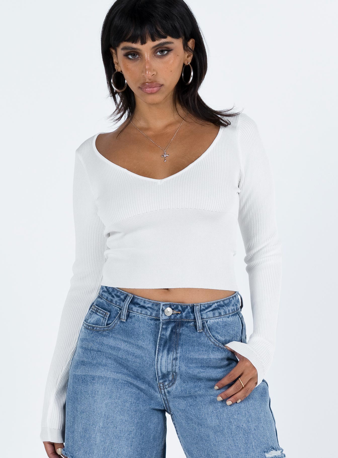 Shermont Long Sleeve Top Ivory - Image 2
