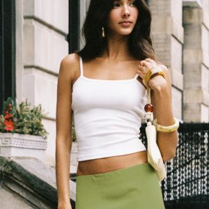 Baseline Rib Top White