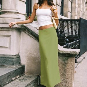 Eleganza Maxi Skirt Green