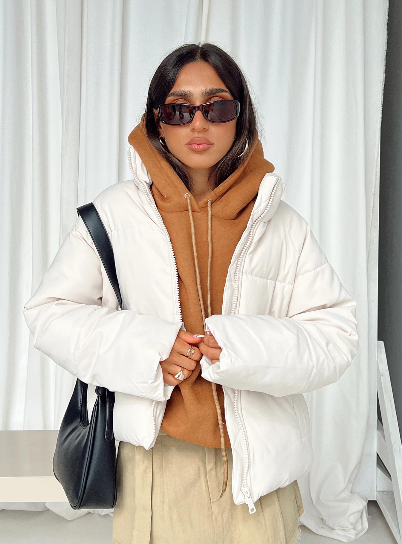 Augie Puffer Jacket Cream - Image 7