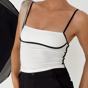 Maidenwell Contrast Top White