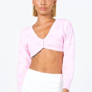 Love Galore Cropped Cardigan Pink