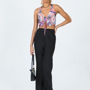 Jhene Satin Pants Black