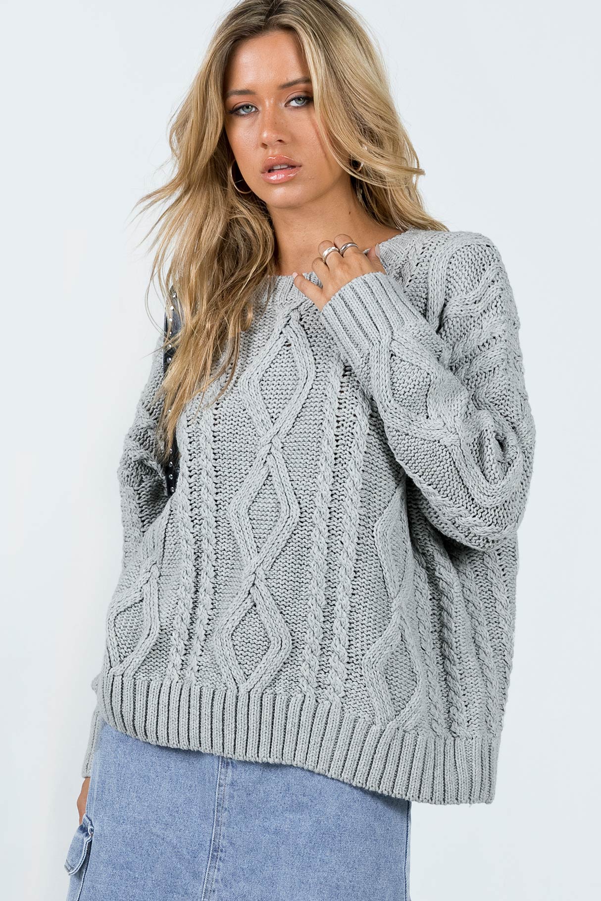 Anaya Oversized Sweater Grey - Image 2