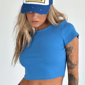 Classic Crop Tee Blue