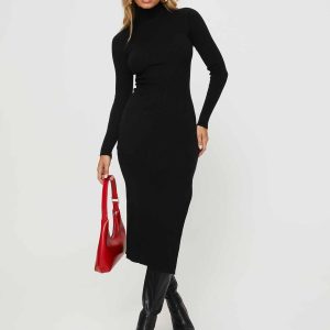 Sydella Long Sleeve Maxi Dress Black