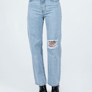 Delmore Straight Leg Jeans Mid Wash Denim