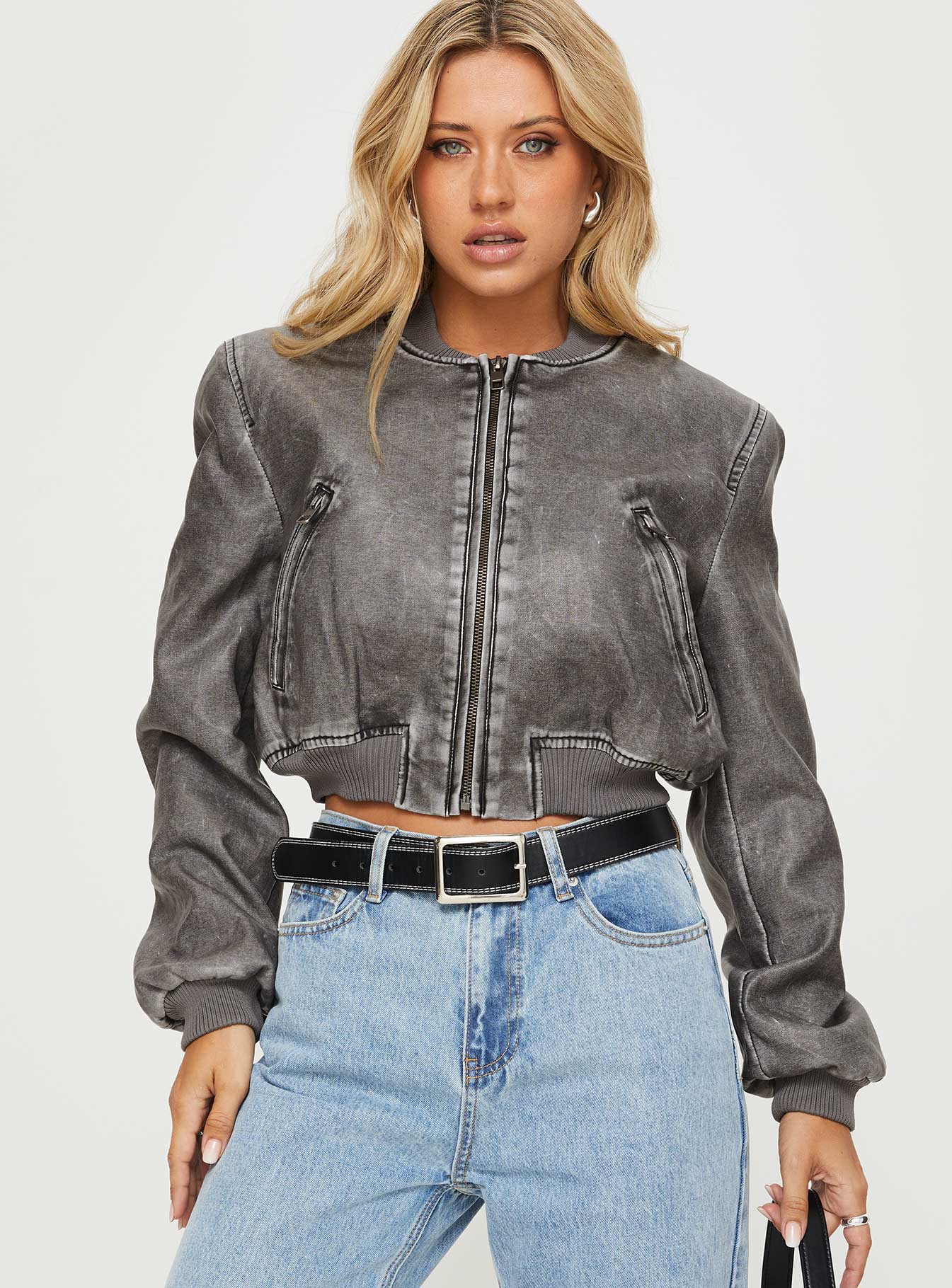 Allure Bomber Jacket Slate - Image 2