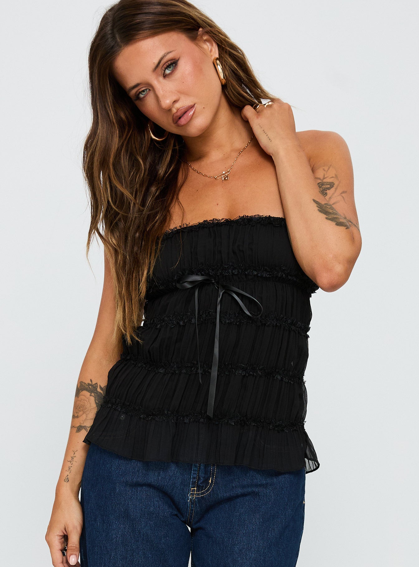 Avelina Strapless Top Black - Image 2