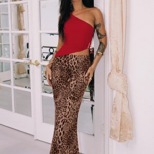 Eleganza Maxi Skirt Leopard
