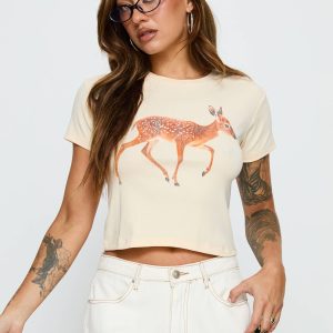 Dearly Loved Graphic Baby Tee Cream